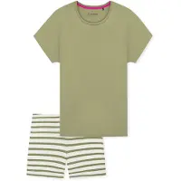 Schiesser Damen Pyjama Casual EssentialsSchlafanzug, Pyjama Set, Nachtwäsche