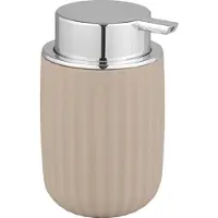 Wenko Seifenspender Agropoli Beige, 250 ml, Seifenspender mit bis zu 250 ml Füllmenge, 1 Stück