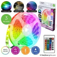 Partyfunlights USB LED Light Strip - 3m Including Remote Control