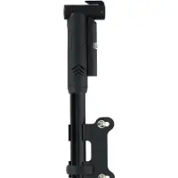 Dunlop Mini Bicycle Pump - Pumpe mit Halter, Schrader-Ventil und Presta-Ventil - Fahrradpumpe mit Manometer - Misst in PSI und BAR - Pumpen Sie Ihre Reifen unterwegs auf - Kunststoff - Schwarz
