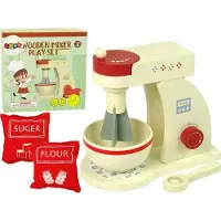 Leantoys Lean Cars Holz-Küchenroboter, Mixer, Zubehör, Küchen für Kinder