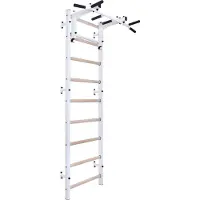 BenchK Sprossenwand 731W mit abnehmbarer Klimmzugstange, 67 cm breit, 2,40 m hoch, bis 150 kg