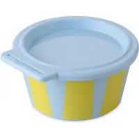 Koziol NORA BOX 250 ml STRIPES Schale mit Deckel – sweet blue