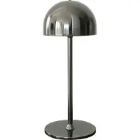 Sirius LED-Akku-Tischleuchte Tim, nickelfarben, Höhe 30 cm, IP54 Tim, für Wohn- / Esszimmer, Metall, Modern