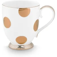 Pip studio Tasse Dot Delight White-Gold 350 ml (2er-Set)