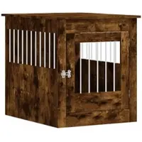vidaXL Hundekäfig im Möbelstil Räuchereiche 64,5x80x71cm Holzwerkstoff