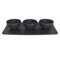 Villeroy & Boch Dipschale "Dipschälchen-Set Manufacture Rock 3er Set schwarz" 3 tlg.