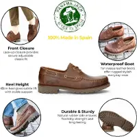 Panama jack Herren wasserdichte Bark Braune Leder-Schnürstiefel – Boot C5