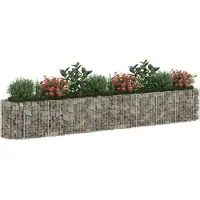 vidaXL Gabionen-Hochbeet Verzinktes Eisen 330x50x50 cm