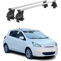 Menabo Dachträger für Mitsubishi Space Star mk2 2016-2020 FL 50kg Stahl Grau 2x
