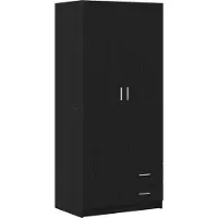 vidaXL Kleiderschrank Schwarz Eichen-Optik 80 x 52 x 180 cm