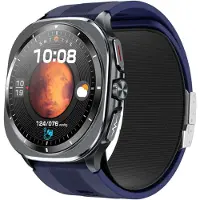 INF Smartwatch mit EKG und Blutdruckmessung, Metallgehäuse, 1.43 inch AMOLED Blau
