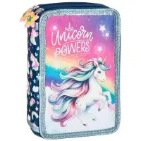 BackUp Schultasche mit Zubehör, zweikammerig, Marke , Motiv Einhorn