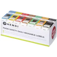 Hendi Set mit Lebensmittelsicherheitsaufklebern, vielseitig verwendbar, leicht ablösbar, mit Spender, 240x80x(H)100mm