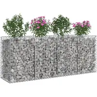 vidaXL Gabionen-Hochbeet 2 stk. 200 x 50 x 80 cm Verzinkter Stahl