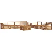 vidaXL Outdoor-Sofagarnitur 8 Stk. Natur Massivholz Akazie