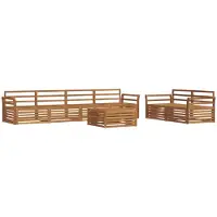 vidaXL Outdoor-Sofagarnitur 7 Stk. Natur Massivholz Akazie