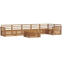 vidaXL Outdoor-Sofagarnitur 7 pcs Natur