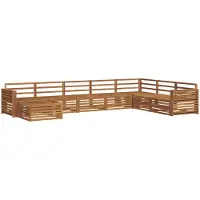 vidaXL Outdoor-Sofagarnitur 8 pcs Natur