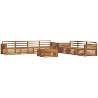 vidaXL Outdoor-Sofagarnitur 8 pcs Natur Massivholz Akazie