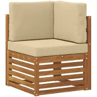 vidaXL Outdoor Ecksofa Massivholz Akazie Natur