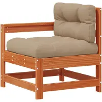 vidaXL Gartenecksofa Massives Kiefernholz Wachsbraun