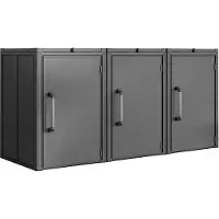 PRIMEYARD 252 x 84 cm Mülltonnenbox, anthrazit - (GFPV01103)