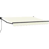 vidaXL Ausziehbare Markise Creme 3,5 x 2 m Polyester und Metall