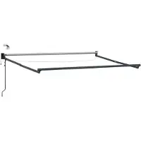 vidaXL Elektrische ausziehbare Markise Schwarz 3,5 x 2,5 m