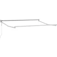 vidaXL Elektrisches Markisenrahmen Weiß 3 x 2 m Aluminium