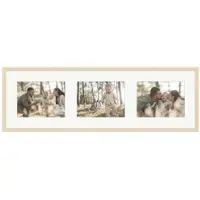 WANDStyle Galerierahmen G950 in Natur 25 x 80 cm für 3 Bilder im Format 15 x 20 cm