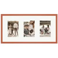 WANDStyle Galerierahmen G950 in Kirschbaum-Optik 25 x 50 cm für 3 Bilder im Format 10 x 15 cm
