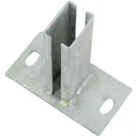 Galaflor Bodenplatte 150x80 mm für 60x40 Pfosten Verzinkt