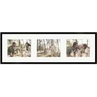 WANDStyle Galerierahmen G950 in Schwarz 25 x 80 cm für 3 Bilder im Format 15 x 20 cm