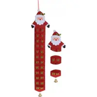 HOME & Styling collection Filz Adventskalender Rot – Weihnachtsmann Motiv für Kinder & Weihnachtsdeko