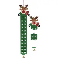 HOME & Styling collection Filz-Adventskalender Grün Rentier