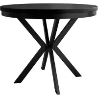 Mirjan 24 Tisch Edder 90, Esszimmer Tisch, Beine aus Stahl (Farbe: Schwarz / Schwarz)