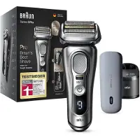 Braun Elektrorasierer Series 9 Pro Premium Rasierer Herren mit 4+1 Scherkopf Elektrorasierer, 5in1 Reinigungsstation, Aufsätze: 1,Elektrorasierer