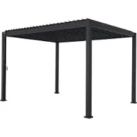 Green Spirit Lamellenpergola Mirador Basic 3x3,6m Anthrazit Aluminium Stahl