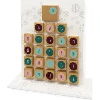 Itenga Deluxe Adventskalender "Schneeflocken" zum Aufstellen und Füllen (Z14)