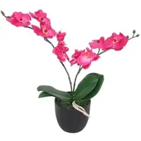 Furnicato Künstliche Orchidee mit Topf 30 cm Rot