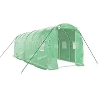 Furnicato Gewächshaus mit Stahlrahmen Grün 12 m2 6x2x2 m