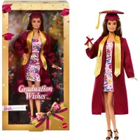 Barbie Signature Graduation Wishes Modepuppe mit burgunderrotem Talar und Hut mit Quaste, Geschenk zum Sammeln, Modepuppe, Weiblich, 6 Jahr(e), Junge/Mädchen, 320 mm, Mehrfarbig
