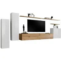 Meublorama AM-SWITCH 1-WWT SW 1*7C/89KG, 3 Regale, 4 Tür(en), Weiß, Mitteldichte Faserplatte (MDF), 400 mm, 3300 mm