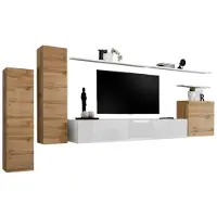 Meublorama AM-SWITCH 1-WTW SW 1*7C/89KG, 3 Regale, 4 Tür(en), Braun, Mitteldichte Faserplatte (MDF), 400 mm, 3300 mm