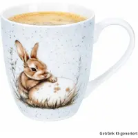 Ritzenhoff & Breker Ritzenhoff Jumbobecher Bunny blau 400 ml Porzellan Ostern Hase Eier Tasse groß