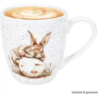Ritzenhoff & Breker Ritzenhoff Jumbobecher Bunny weiß 400 ml Porzellan Ostern Hase Eier Tasse groß