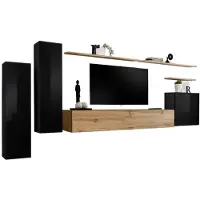 Meublorama AM-SWITCH 1-SWT SW 1*7C/89KG, 3 Regale, 4 Tür(en), Braun, Mitteldichte Faserplatte (MDF), 400 mm, 3300 mm