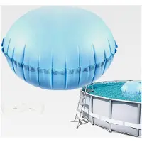 Markenlos Schwimmkissen | 120x120 cm Luftkissen für Poolabdeckung - Kältebeständiges Zubehör für den Winter mit Seil für Familie und Freunde