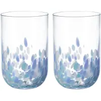 Like. by Villeroy & Boch Longdrinkglas "Longdrinkglas Like Confetti 300 ml 2er Set blau" Spülmaschinenfest